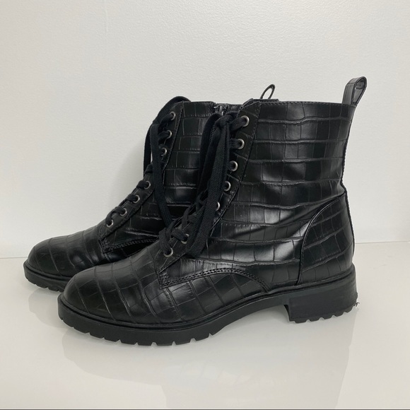 Steve Madden Shoes - Steve Madden Black Leather Officer Combat Boot